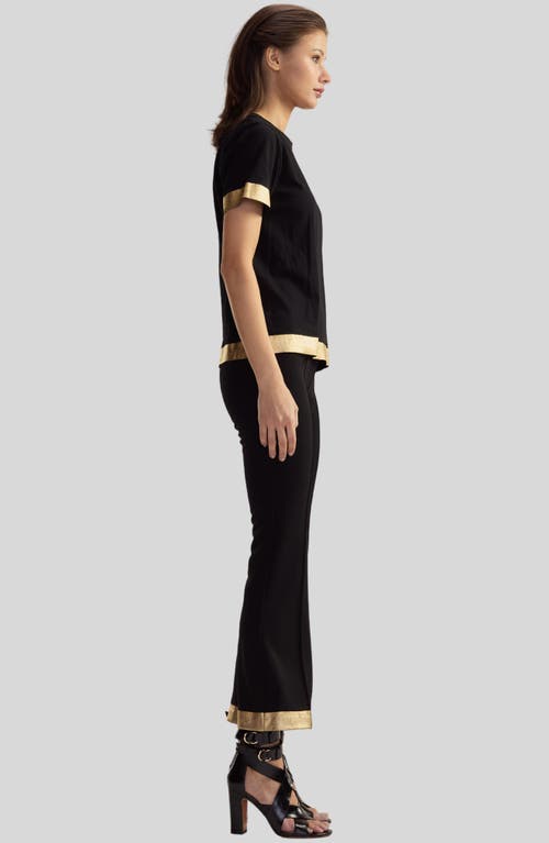 Cynthia Rowley Athena Cropped Pants In Black