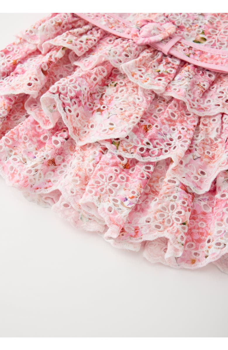 Marlo Kids Julietta Cotton Embroidered Mini Dress, Alternate, color, Floral