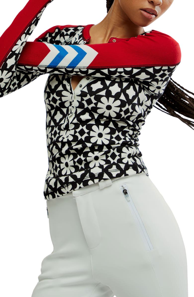 Free People Kick Off Print Henley, Alternate, color,