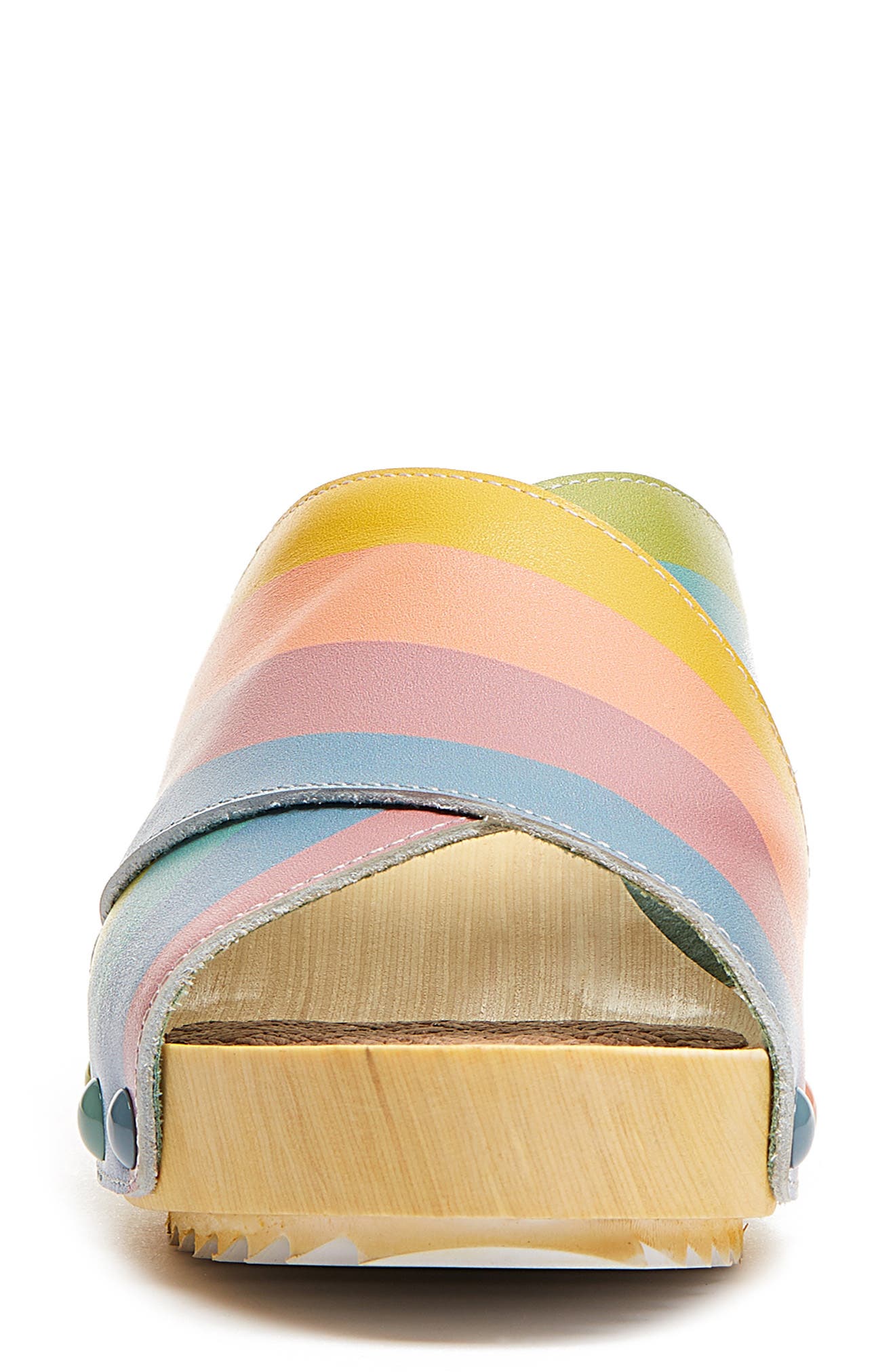 Gear Clog Slide Sandal, Alternate, color, RAINBOW MULTI LEATHER