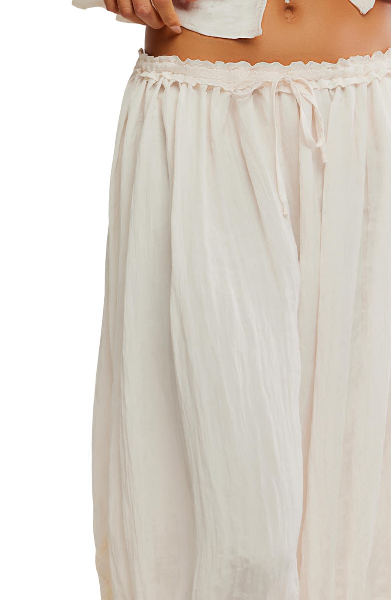 Free People Forever Young Lace Trim Wide Leg Crop Pajama Pants, Alternate, color,