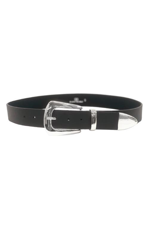 B-Low the Belt Jordana Leather Belt in Black/Silver 