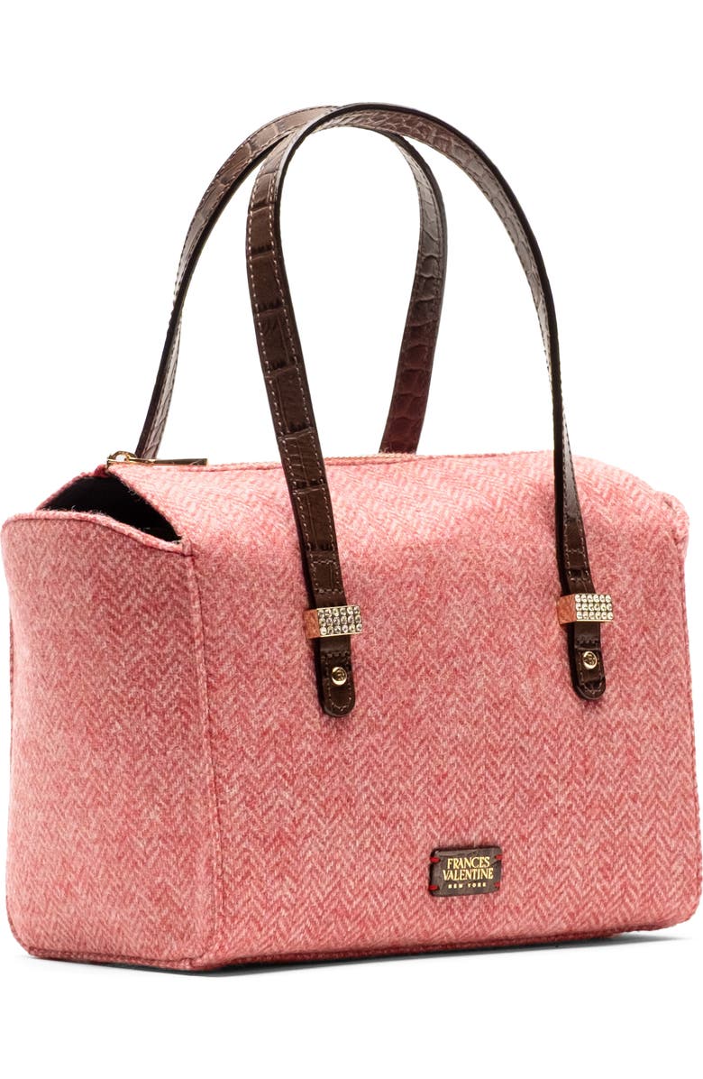 Frances Valentine Boxy Herringbone Bag, Alternate, color, Pink