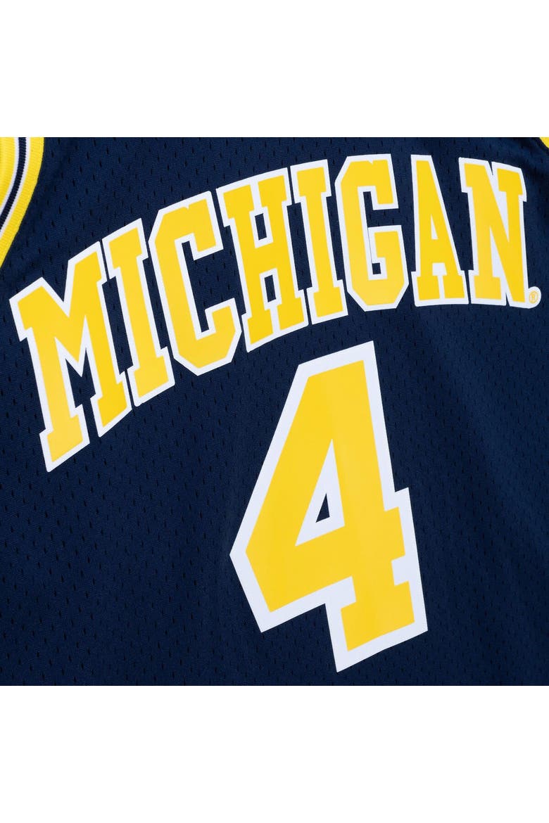 Men's Mitchell & Ness Chris Webber Navy Michigan Wolverines 1991/92 College Vault Player Swingman Jersey, Alternate, color, Navy