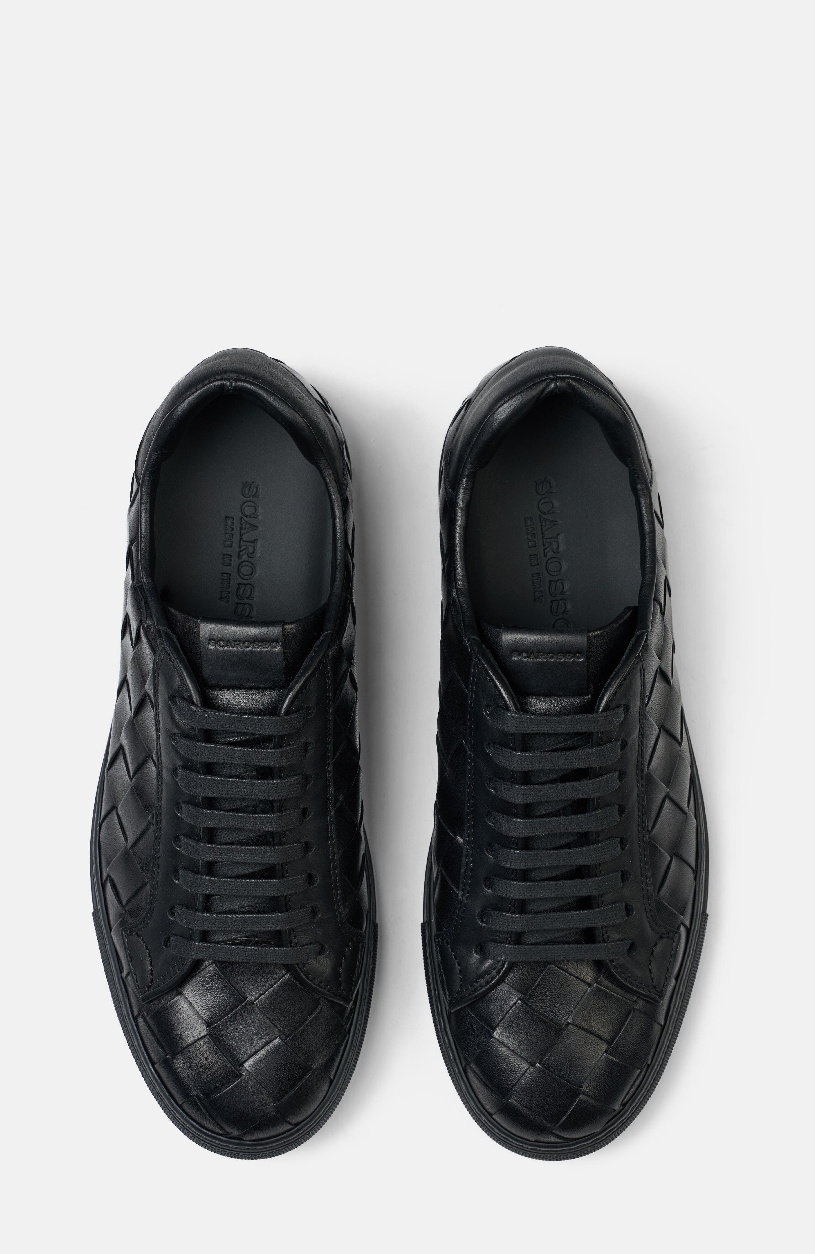 Ugo Sneakers, Alternate, color, Black Woven - Calf