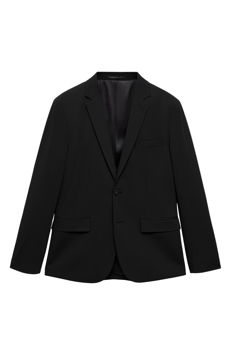 MANGO Slim Fit Suit Jacket, Alternate, color, Black