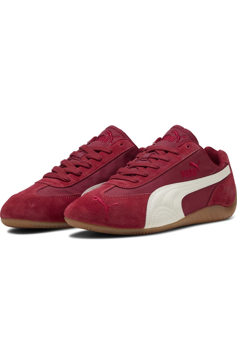 PUMA Speedcat Nylon Sneaker, Main, color, Dark Crimson/ Puma White