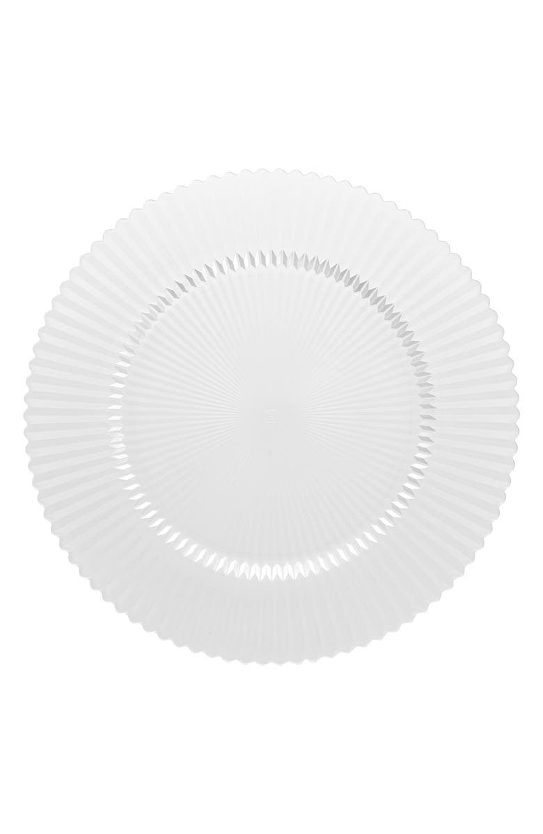 Fortessa Archie Set of 4 Charger Plates, Main, color, Clear