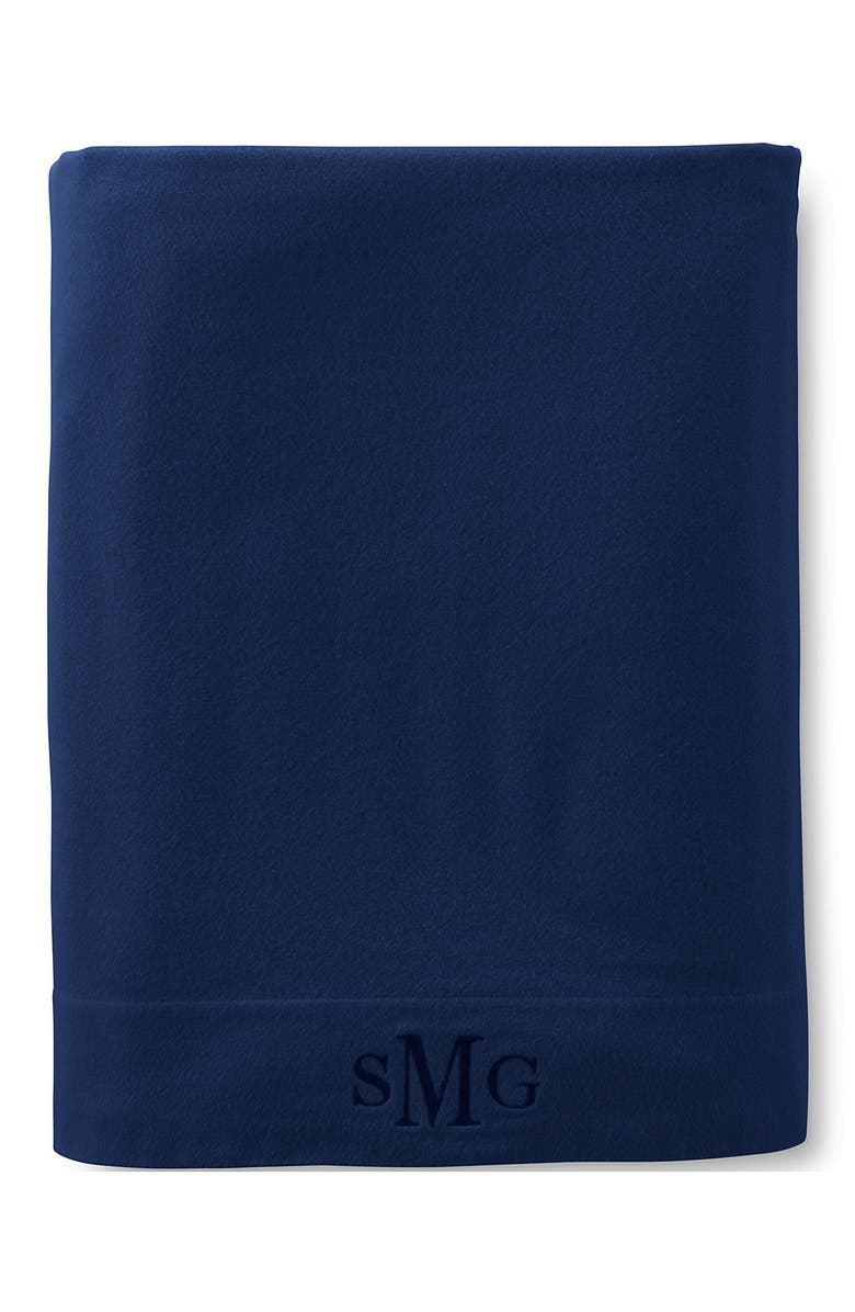 Lands' End Comfy Super Soft Cotton Flannel Bed Sheet Set - 5oz, Main, color, Deep Sea Navy