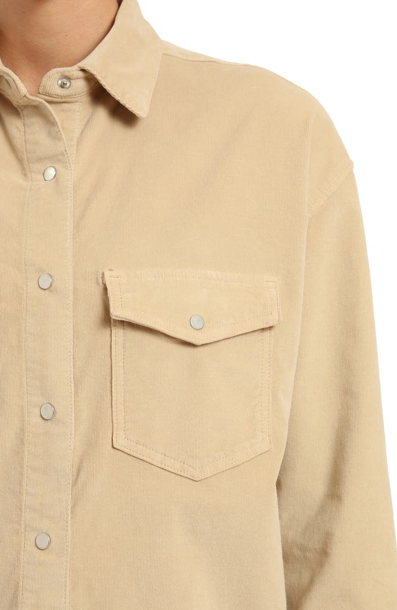 Mavi Jeans Livia Iris Cream Corduroy Shirt, Alternate, color, Iris Cream Cord