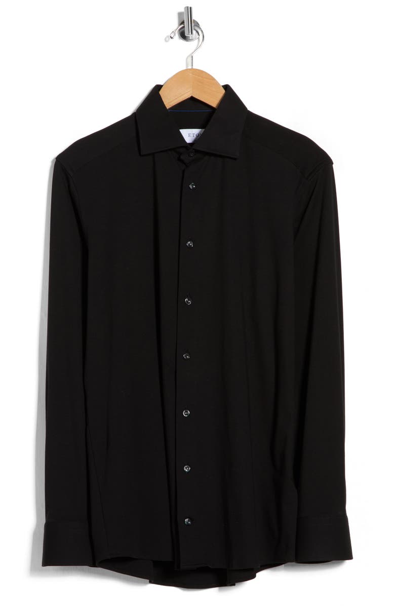 Eton Slim Fit 4-Flex Stretch Dress Shirt, Alternate, color, Black
