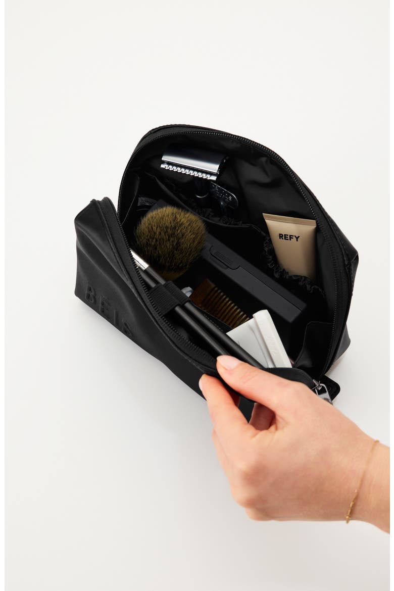 The Small Cosmetic Pouch, Alternate, color, BLACK