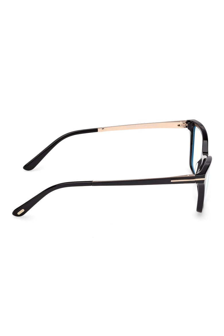 56mm Butterfly Optical Glasses, Alternate, color, SHINY BLACK / BLACK ENAMEL