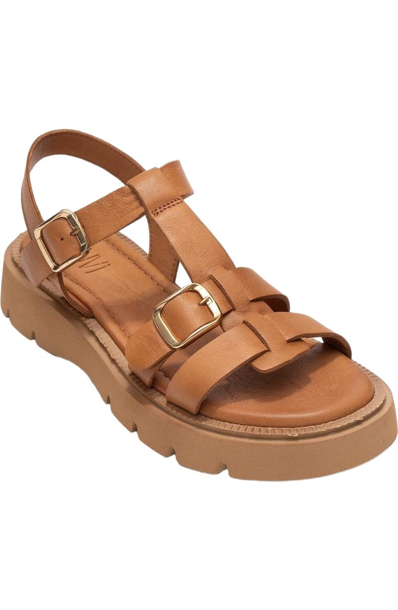 Forever & Always Shoes Melvin Leather Sandal, Alternate, color, Cognac Leather