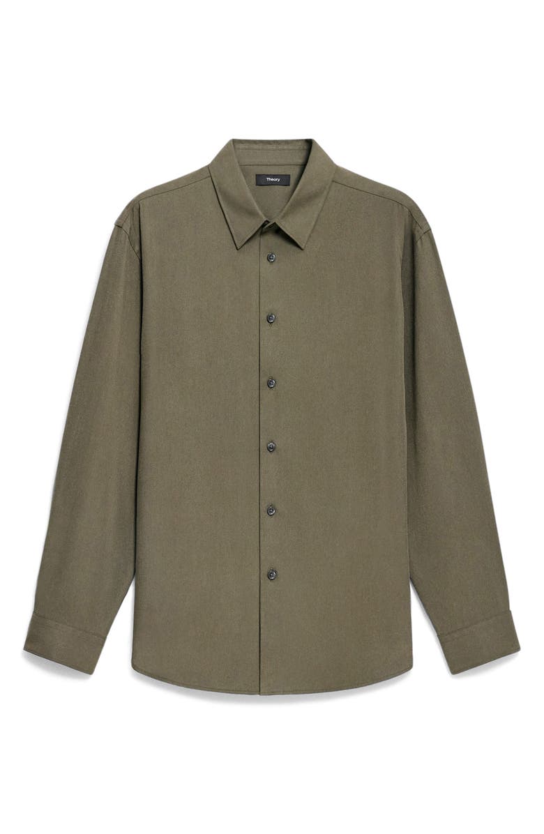 Theory Leaf Relaxed Button-Up Shirt, Alternate, color, Tarmac