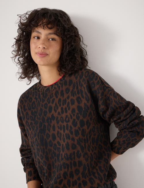 Hush Leopard Print Sweatshirt In Brown