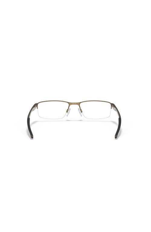 Oakley 54mm Rectangle Optical Glasses In Metallic