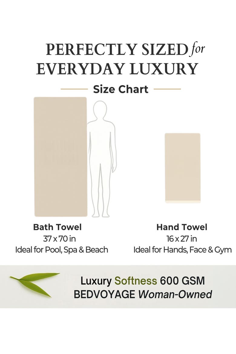 Melange Viscose Cotton Bath Sheet - Soft, Absorbent, Oversized, Alternate, color, Sand