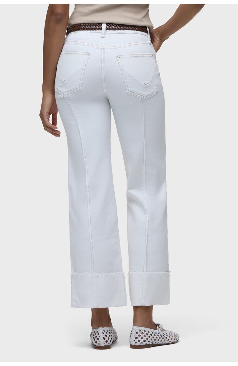 Hudson Jeans Rosie Pintucked Cuffed Wide Leg, Alternate, color, White