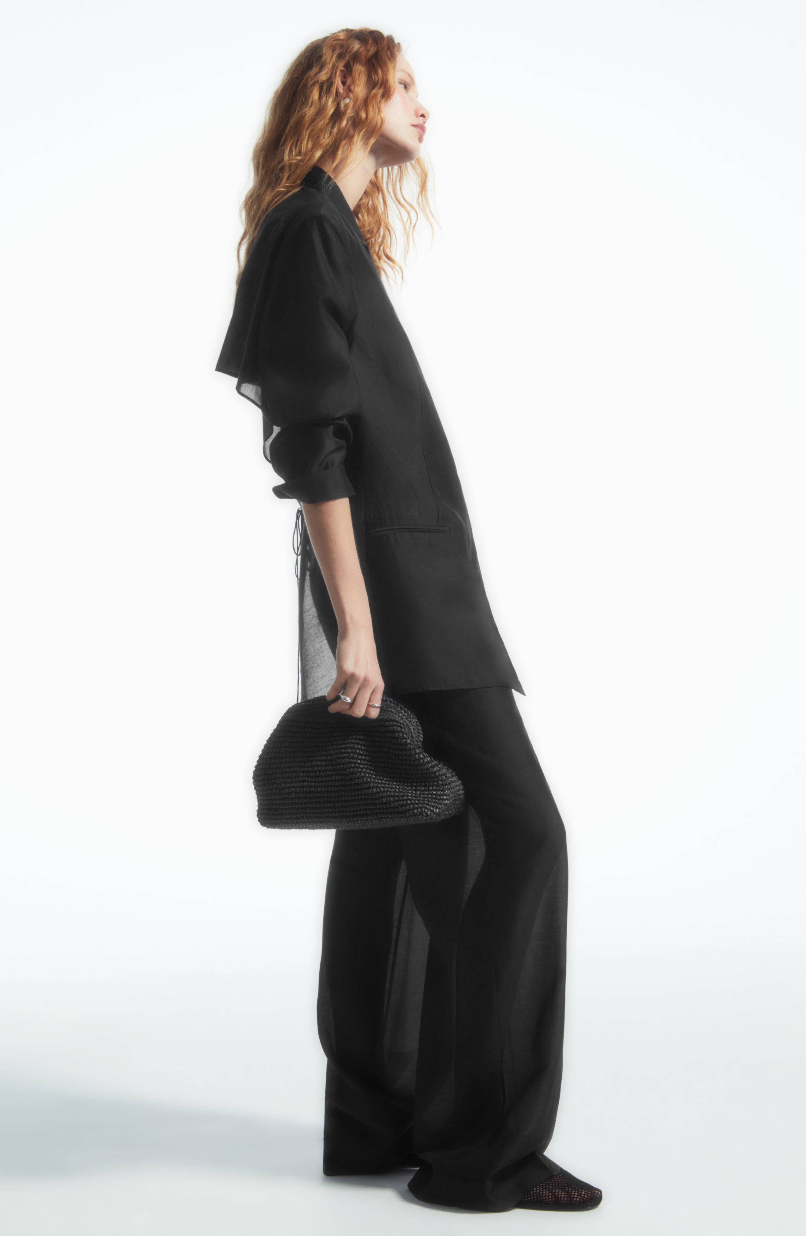 COS Framed Raffia Clutch, Alternate, color, 