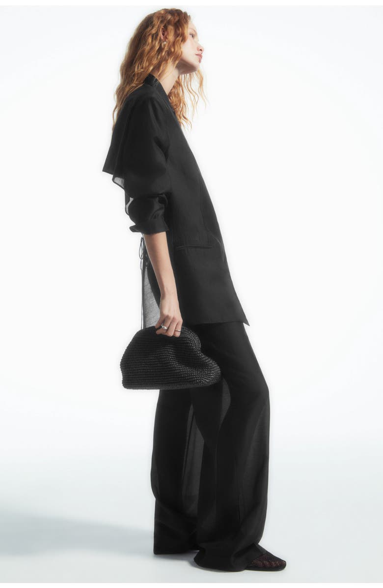 COS Framed Raffia Clutch, Alternate, color,