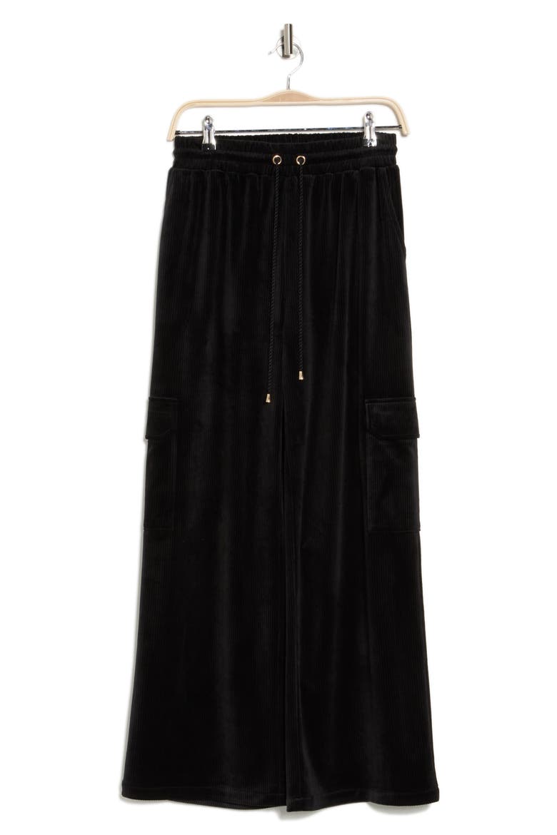 Wide Leg Corduroy Pants, Alternate, color, BLACK