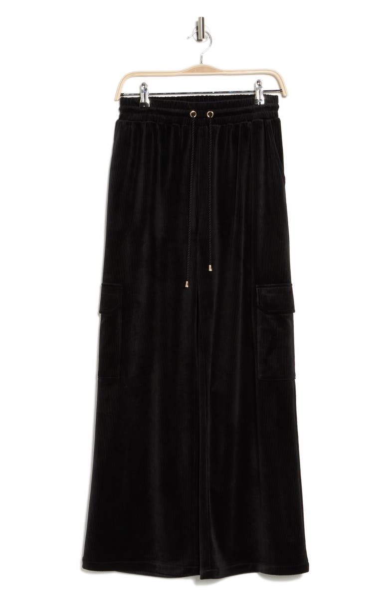 Gemma + Jane Wide Leg Corduroy Pants, Alternate, color, Black