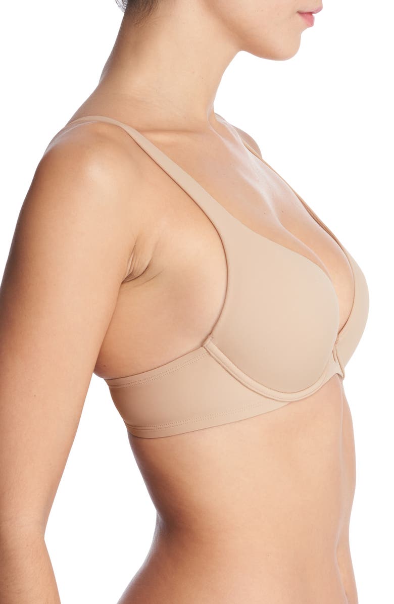 Natori Verge Underwire Convertible Plunge Contour Bra, Alternate, color, Cafe