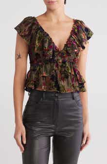 Parker The Cara Ruffle Peplum Top