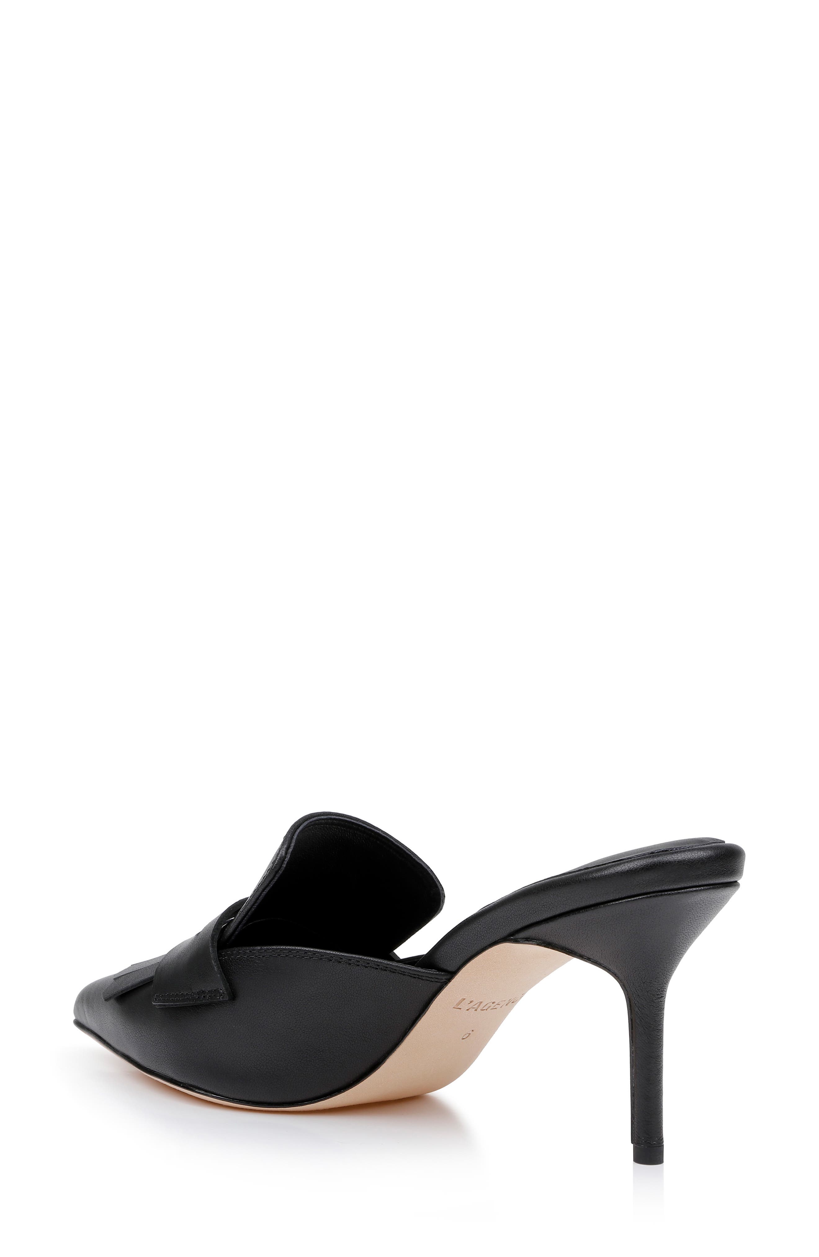 L'AGENCE Bijou II Pointed Toe Kiltie Penny Loafer Mule, Alternate, color, 