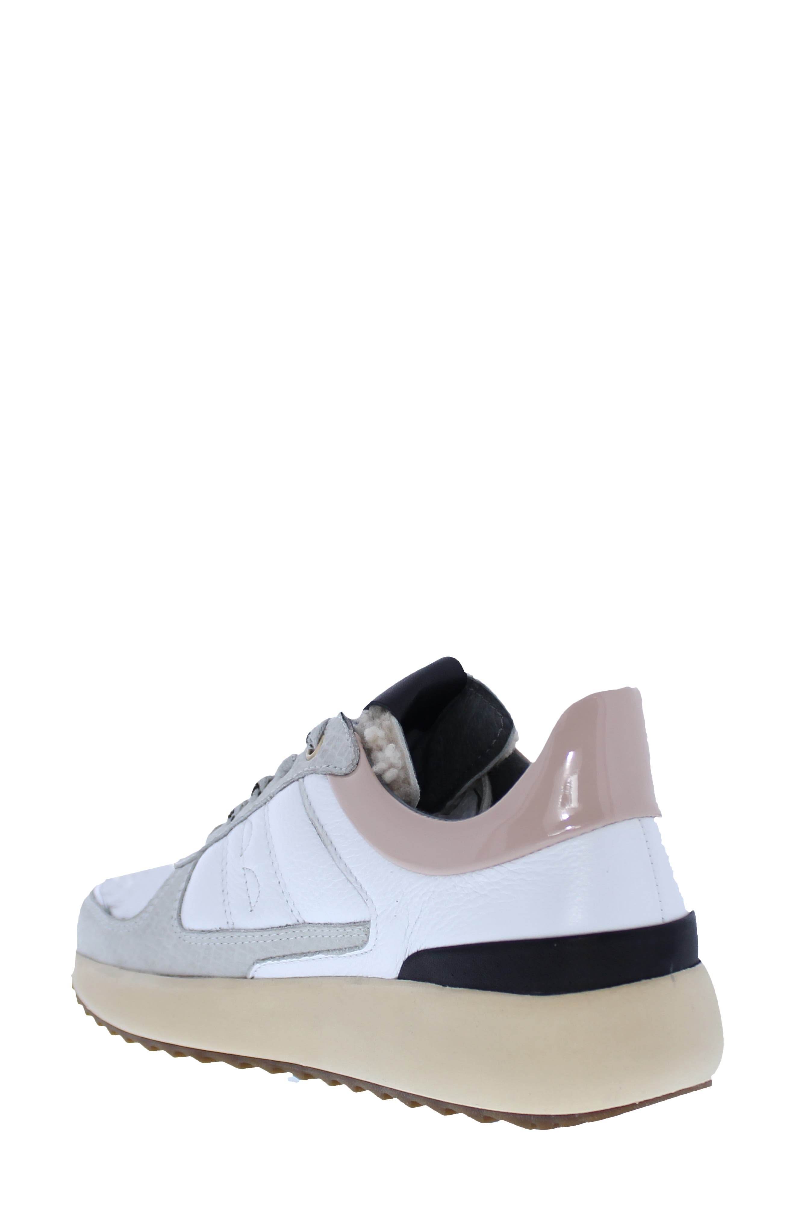 Blackstone UL92 Genuine Shearling Lace-Up Sneaker, Alternate, color, White