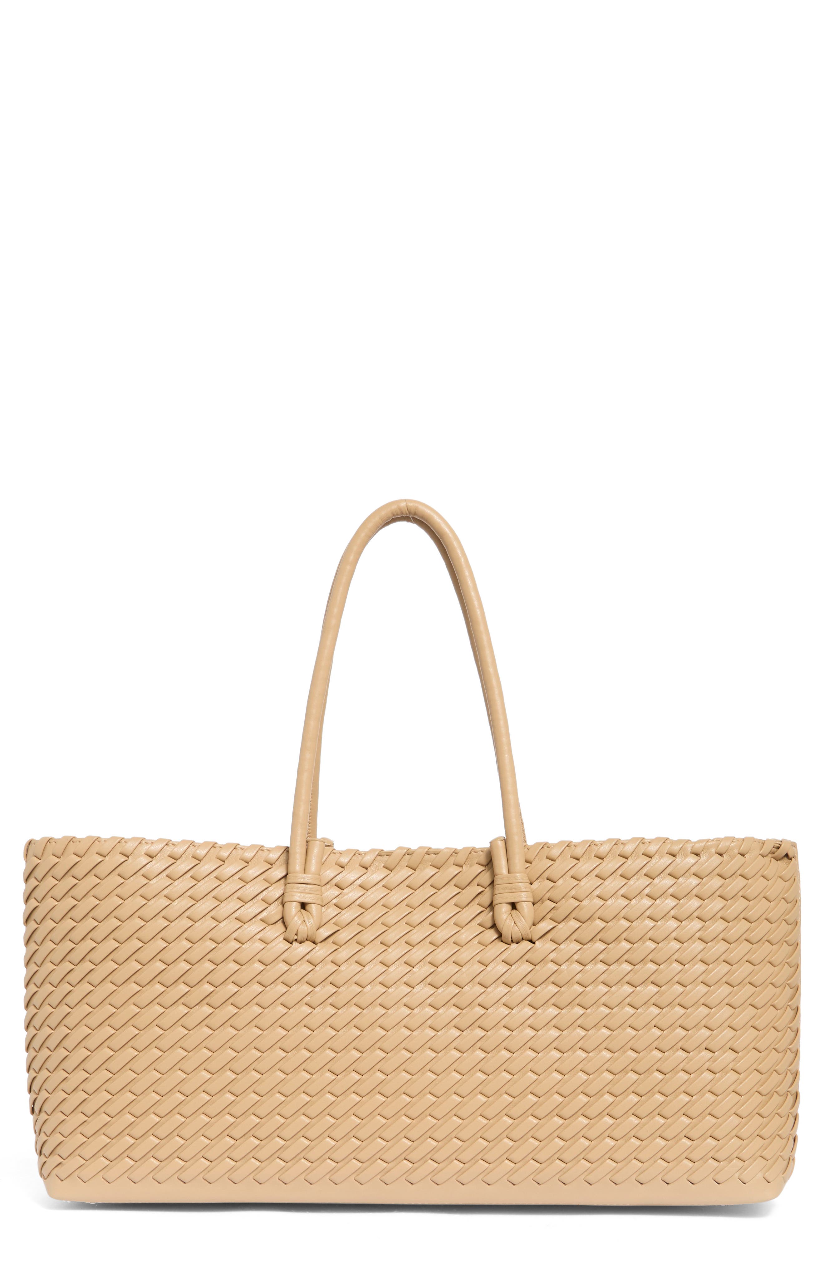 Moda Luxe Woven Stitch Shoulder Bag In Brown