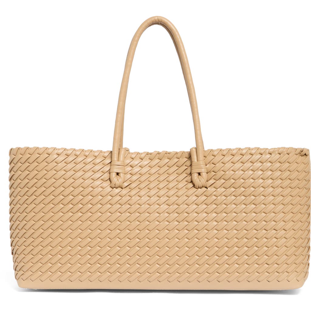 Moda Luxe Woven Stitch Shoulder Bag In Brown