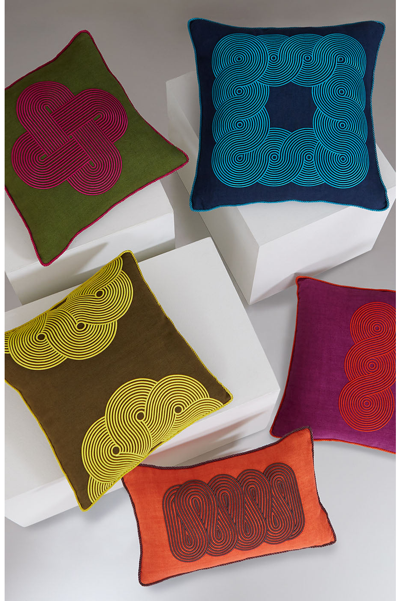 Pompidou Pillow, Alternate, color, Avocado Half Circles