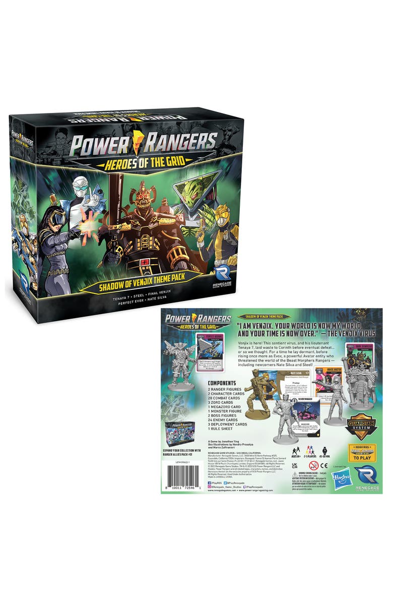 Renegade Game Studios Power Rangers Heroes of The Grid Shadow of Venjix Theme Pack Expansion RPG, Alternate, color, Multicolored