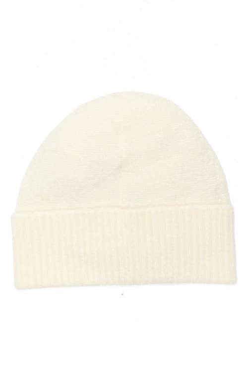 Vince Wool Blend Bouclé Beanie In White