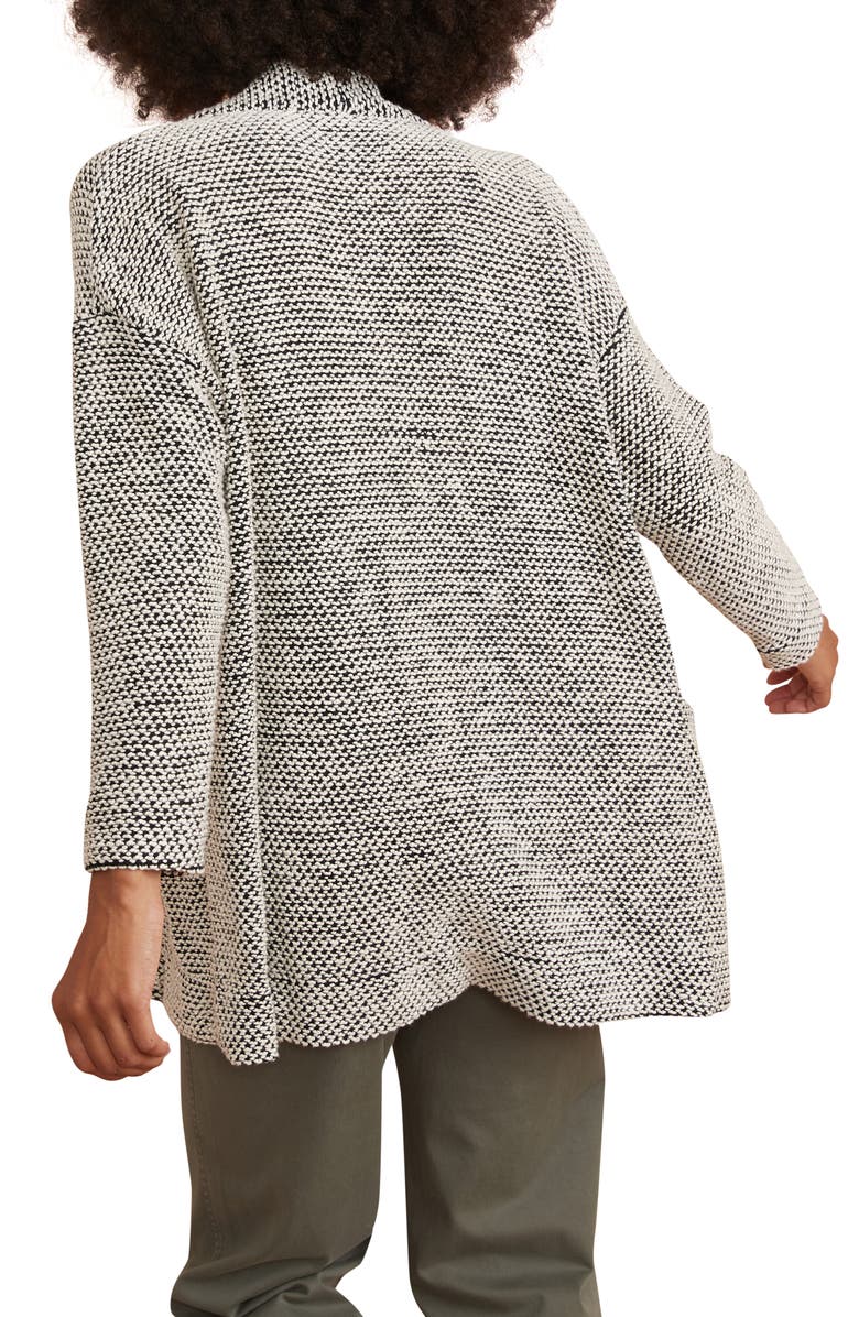 Marine Layer Birdseye Cardigan, Alternate, color, Black/ White Contrast