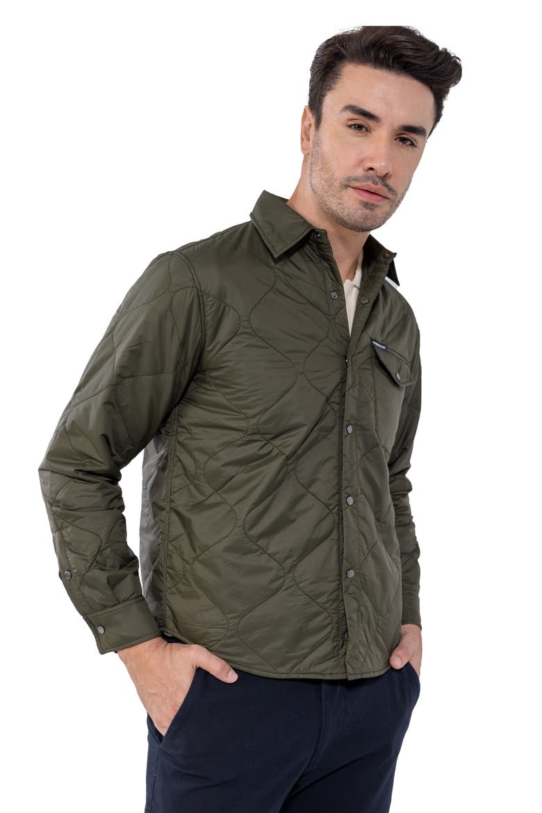 Quilted Shirt Jacket, Alternate, color, Olive