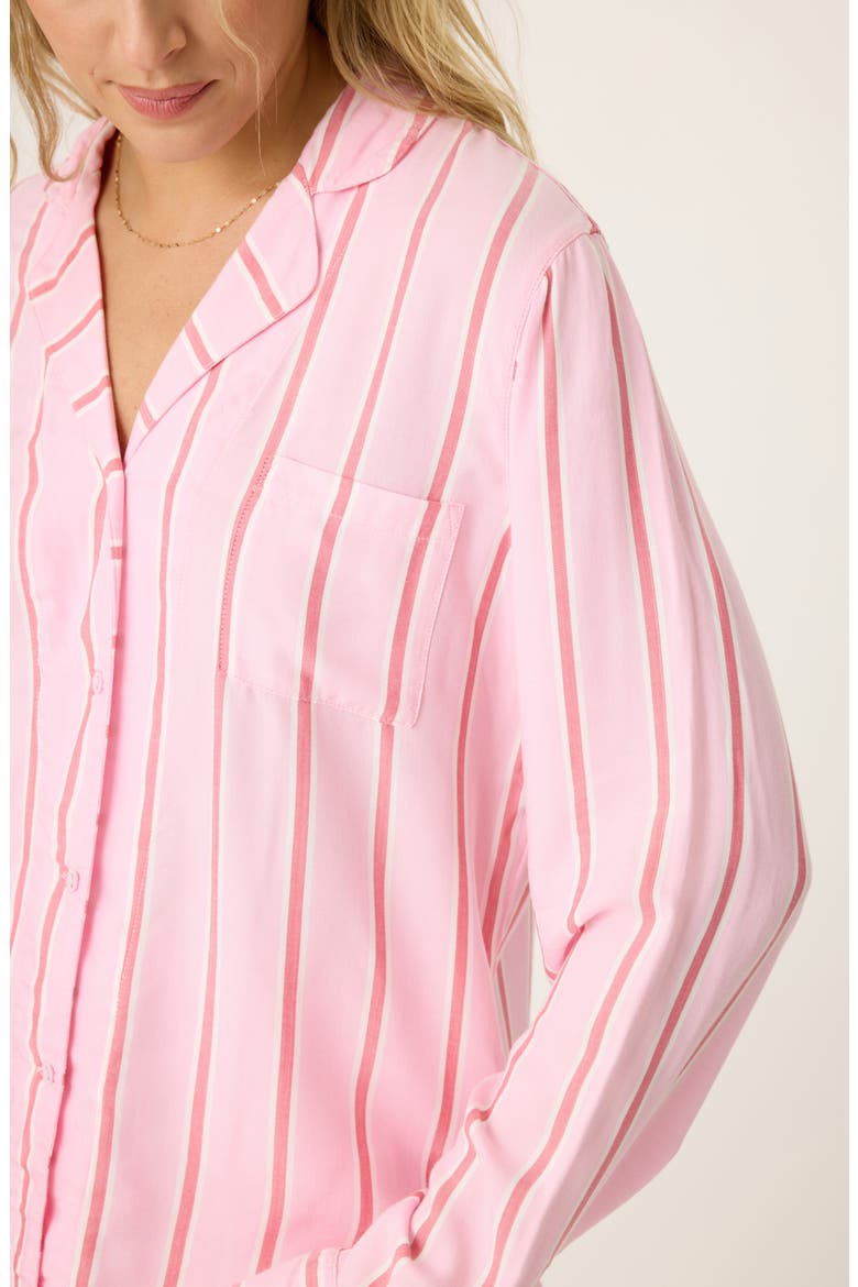 Stripe Hype Pajamas & Head Wrap Set, Alternate, color, CANDY PINK