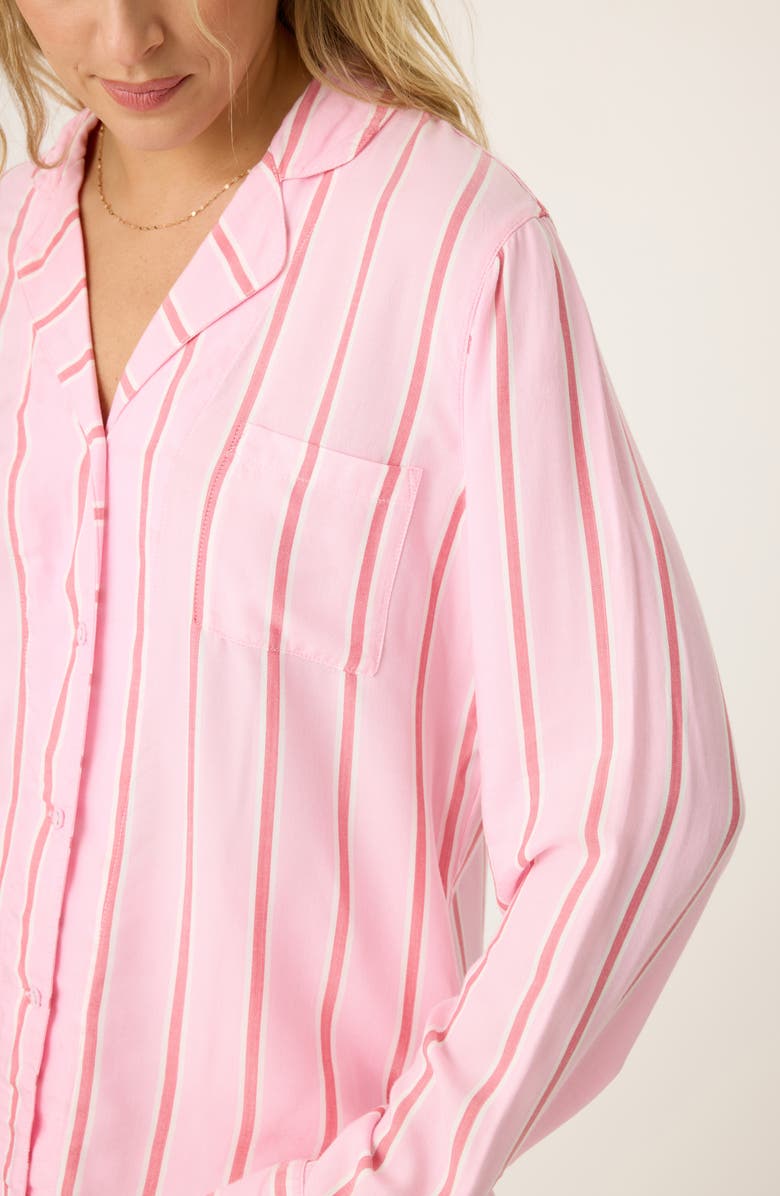 PJ Salvage Stripe Hype Pajamas & Head Wrap Set, Alternate, color,