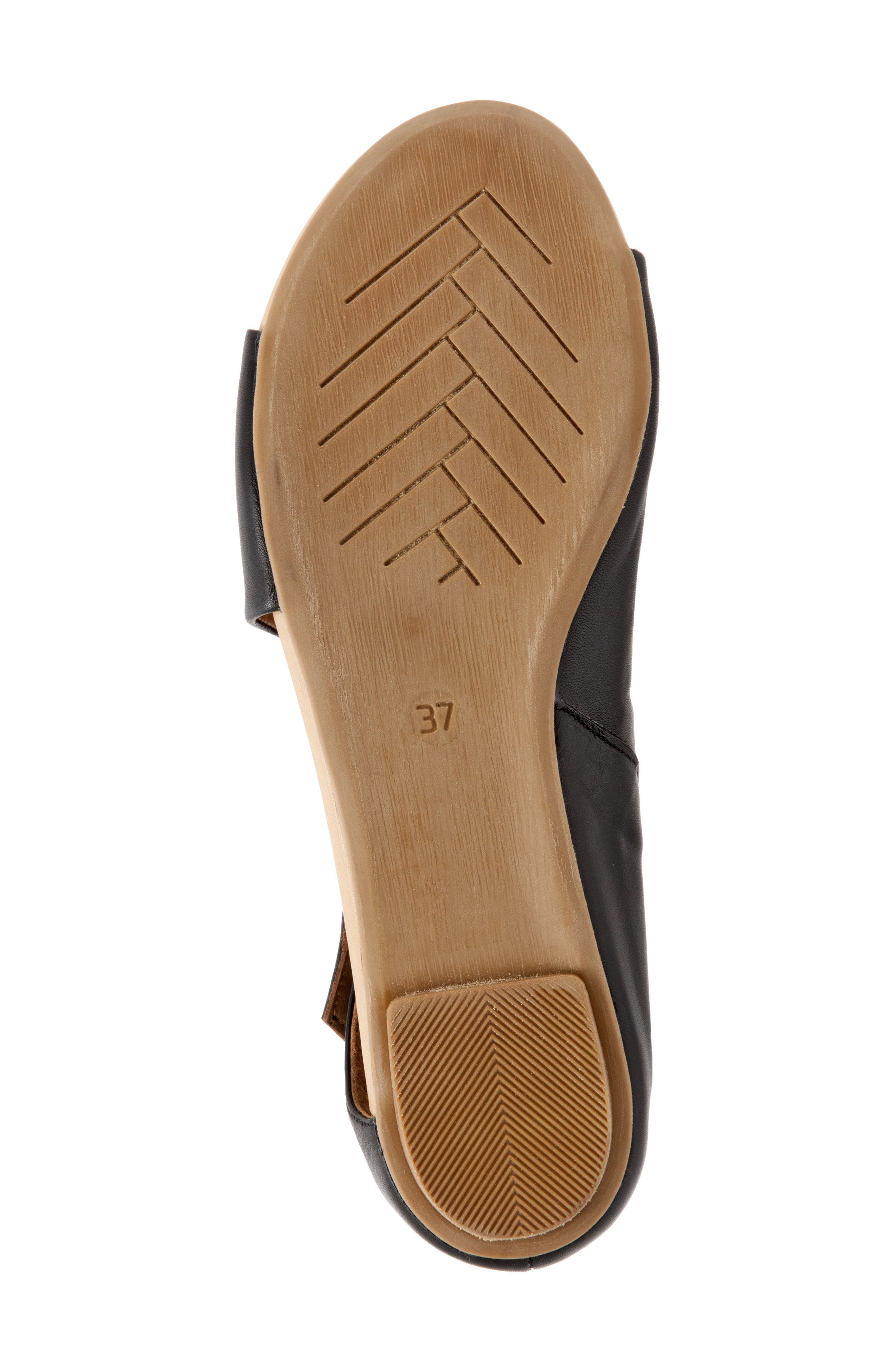 Bueno Kale Flat Sandal, Alternate, color, Black Leather