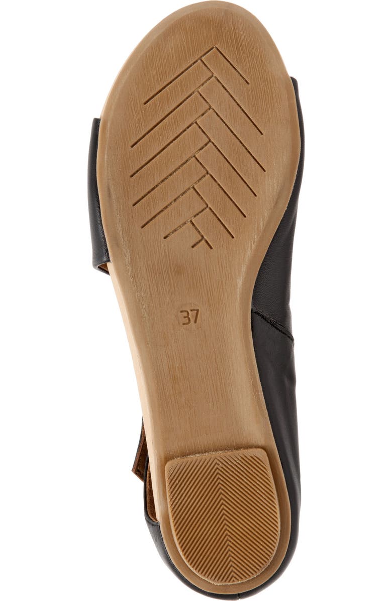 Bueno Kale Flat Sandal, Alternate, color, Black Leather