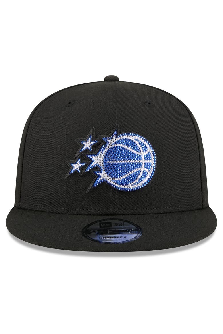 Men's New Era Black Orlando Magic 2026 NBA Draft Crystal 9FIFTY Snapback Hat, Alternate, color, Black