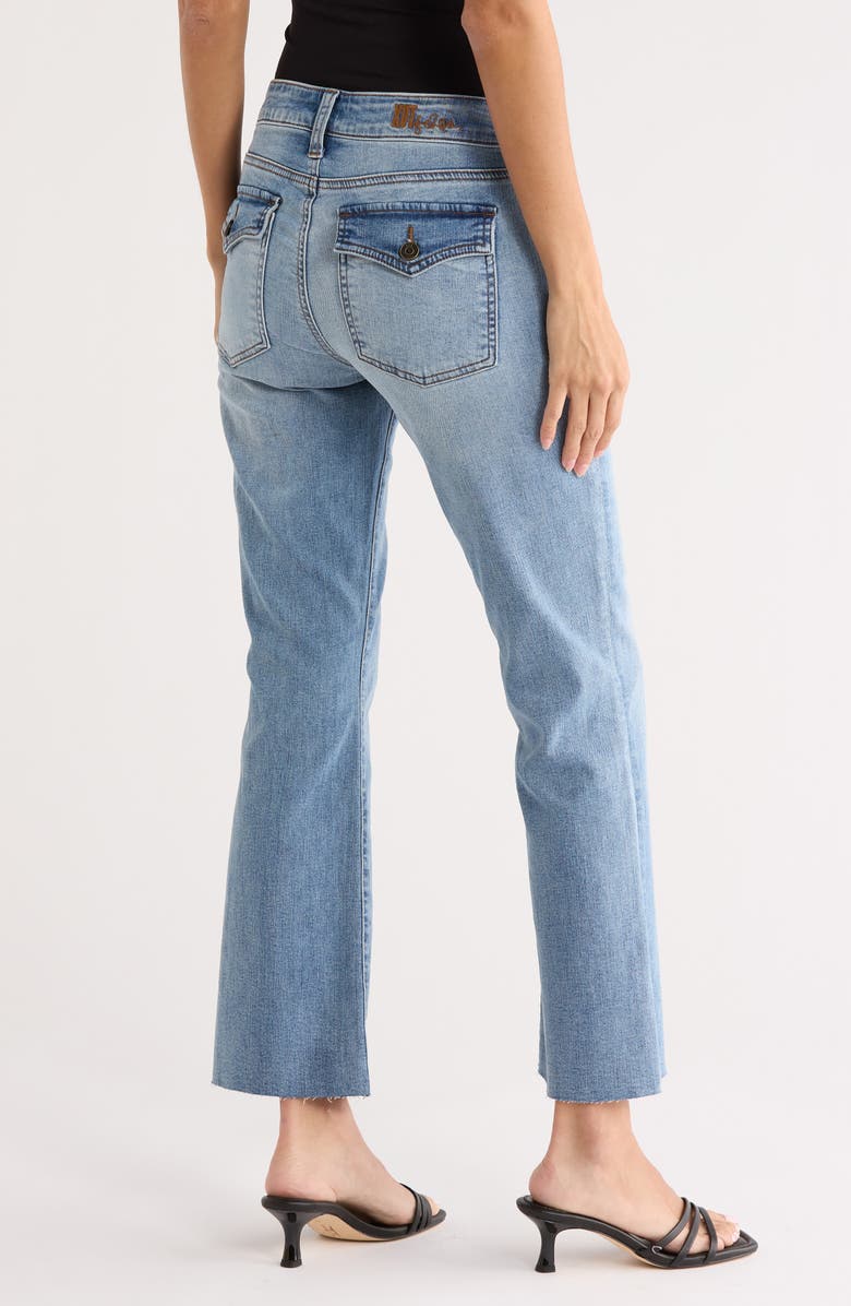 KUT from the Kloth Nikki Raw Hem Mid Rise Ankle Flare Jeans, Alternate, color, Blue Daze