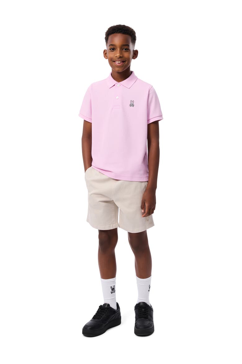 Kids' Classic Piqué Knit Polo, Alternate, color, PEONY PINK