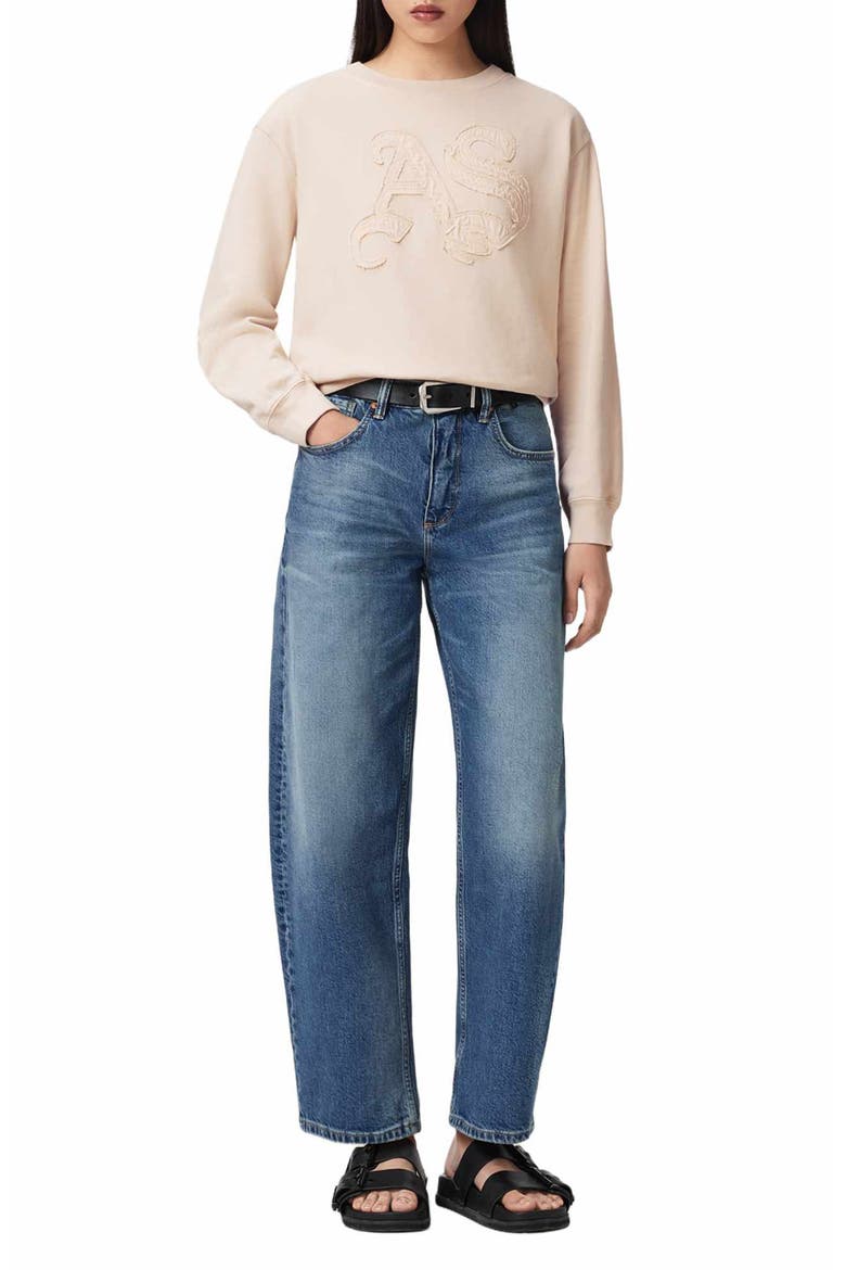 Insignia Pippa Relaxed Fit Cotton Sweatshirt, Alternate, color, CRYSTAL PINK