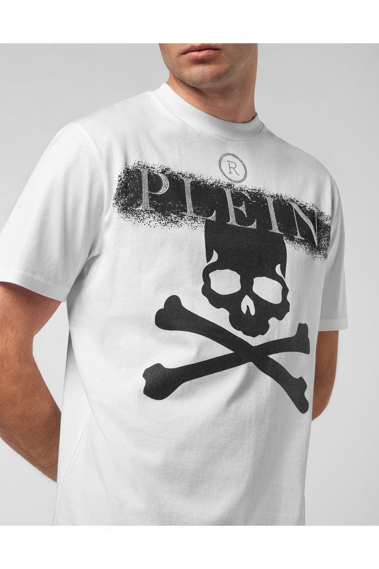 T-Shirt Round Neck Redefined Men, Alternate, color, white/black