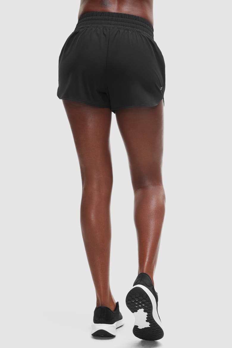 High Rise 3" Run Short, Alternate, color, Black