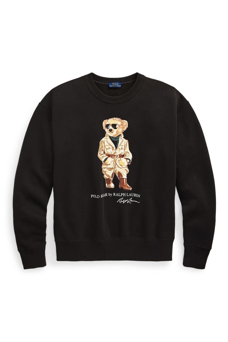 Safari Bear Sweatshirt, Alternate, color, BLACK MASK