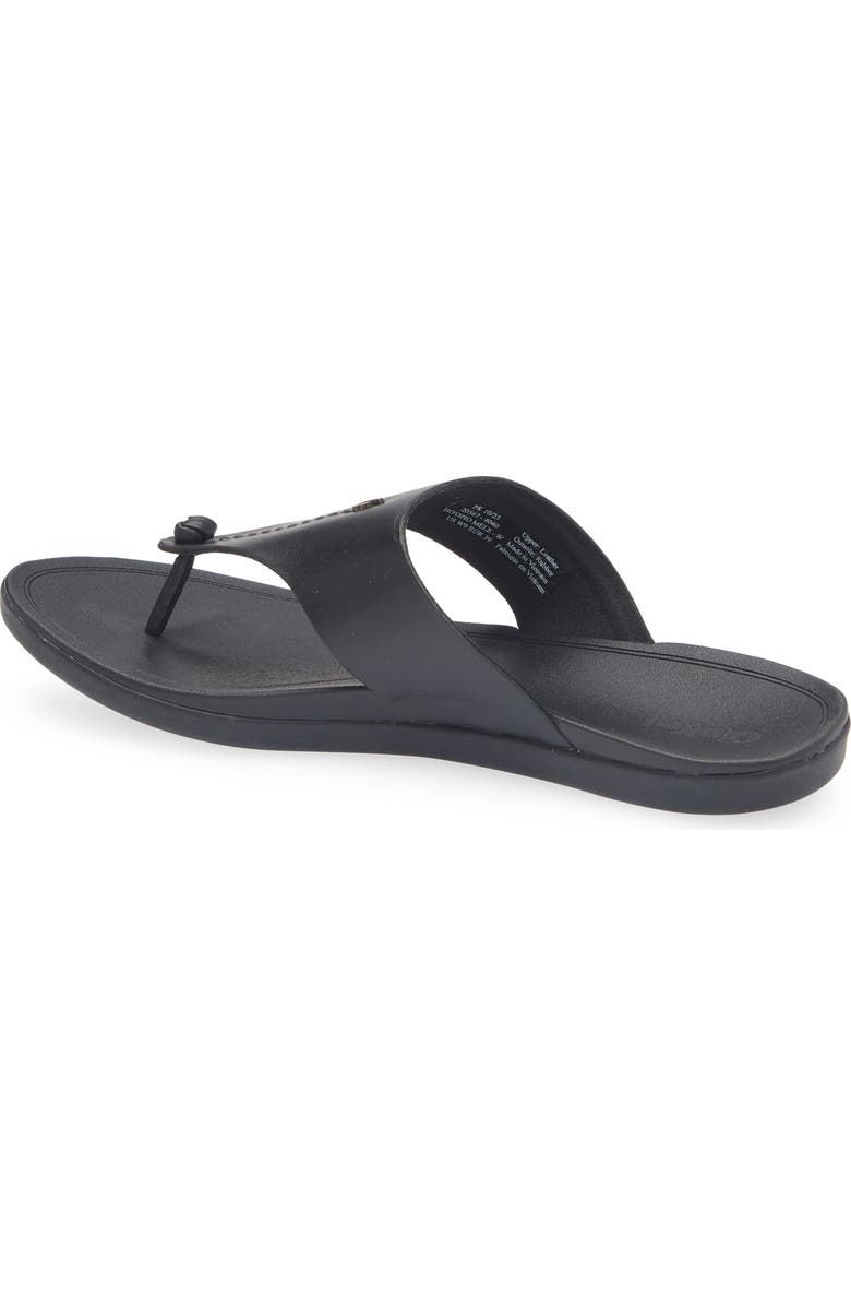 OluKai Ho'opio Mele Flip Flop, Alternate, color, Black / Black
